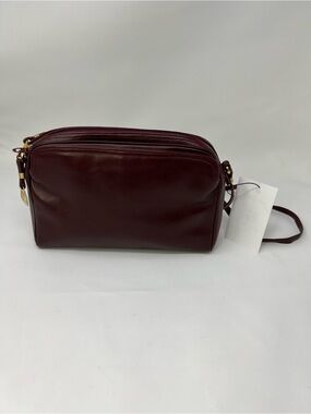 Morris Moskowitz Vintage Small Crossbody Bag in Deep Burgundy